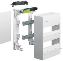 Säkringsskåp med monteringsskena och fästelement