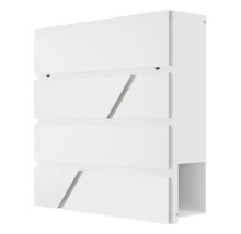 Metallbrevlåda med tidningsfack