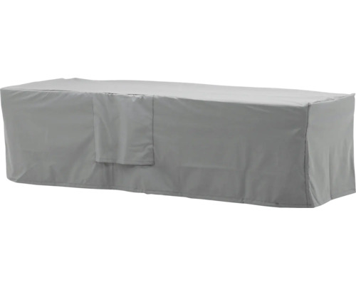 Grått skyddshölje för trädgårdsmöbler som skyddar mot väder och vind