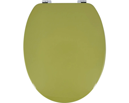 Toalettsits i trä med kromade gångjärn