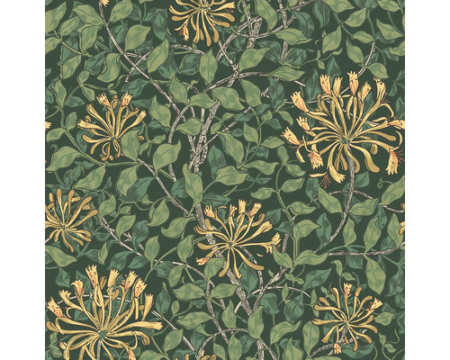 Tapet med blom- och bladmönster