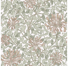 Sömlöst mönster med kaprifolblommor och blad