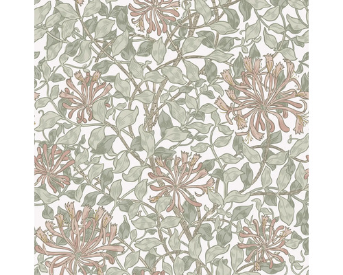 Sömlöst mönster med kaprifolblommor och blad