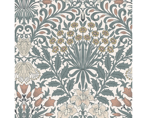 Dekorativ design med blad och blommor