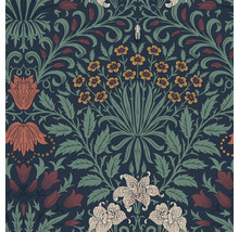 Blommig tapet med blommönster