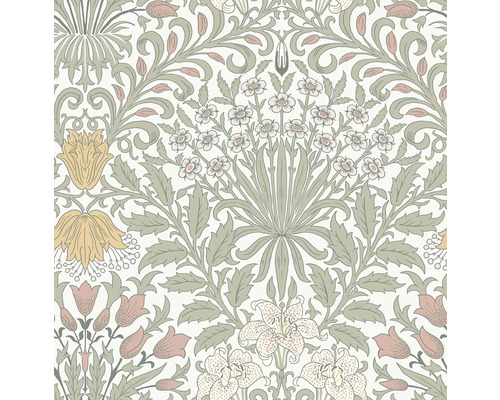 Tapet med blommönster.