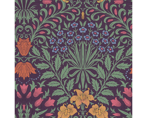 Blommig tapet med blommönster