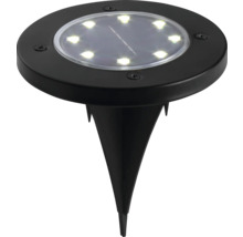 Svart solcellslampa med markspett för trädgården