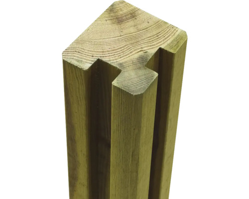 Trästolpe med spont och not