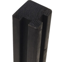 Trästolpe med not och fjäder