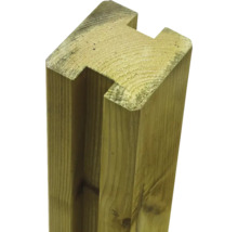 Trästolpe med spår