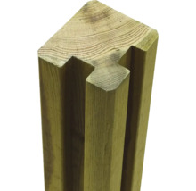 Trästolpe med urtag