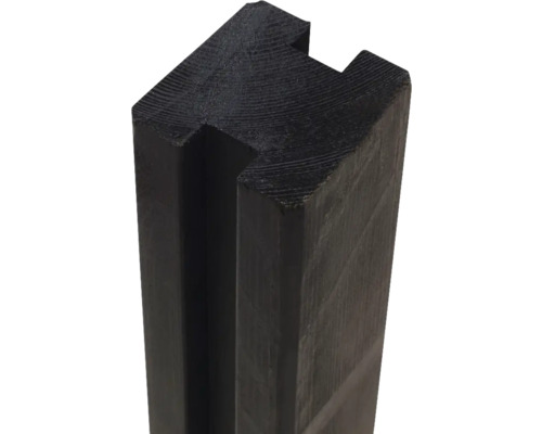 Trästolpe med not och fjäder