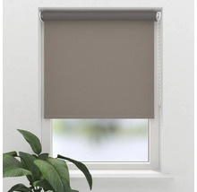 Grå rullgardin på fönstret för skuggning