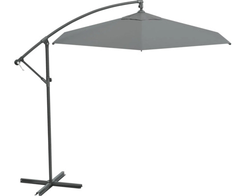 Parasoll med fristående arm och kryssfot