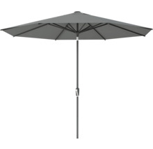 Grått parasoll med vev för öppning