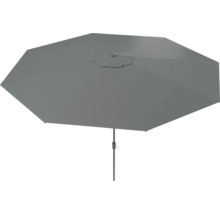 Grått trädgårdsparasoll med vev