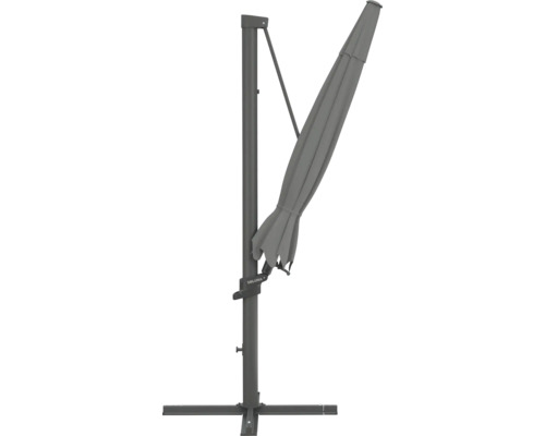 Grått parasoll med fot