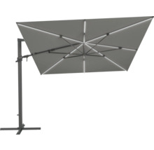 Frittstående parasoll med belysning för trädgården eller terrassen