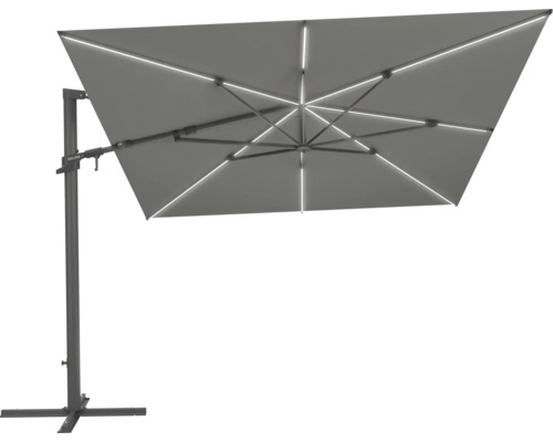 Frittstående parasoll med belysning för trädgården eller terrassen