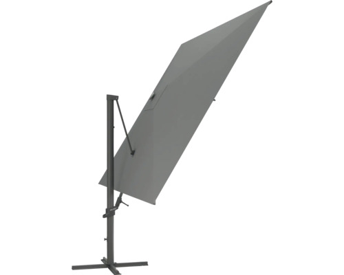 Rektangulärt parasoll med sidofot för utomhusbruk