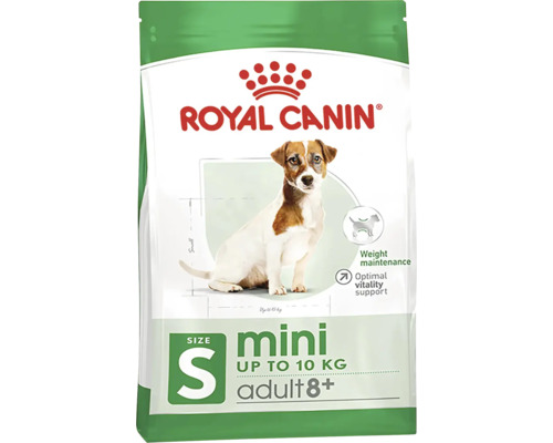 Royal Canin Mini Adult 8+ torrfoder för hundar, lämpligt för små hundar upp till 10 kg för viktunderhåll och vitalitetsstöd