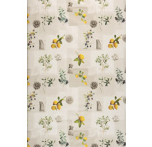 Bordsduk med citroner, olivkvistar och lavendelmönster