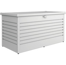 Förvaringslåda av metall med låsbart lock