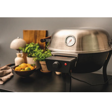 Elektrisk grill med temperaturvisning på en köksbänk