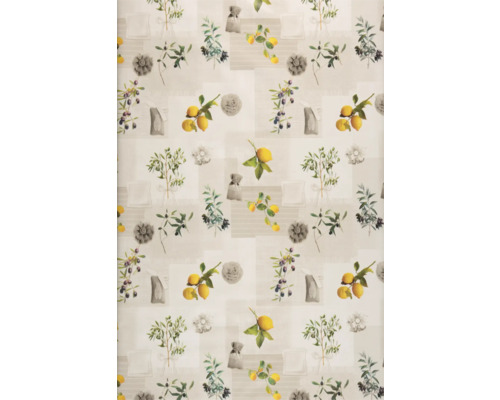 Bordsduk med citron-, oliv- och lavendelmönster