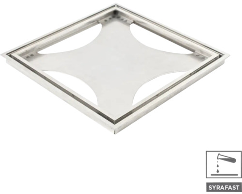 Fyrkantigt golvbrunn av metall