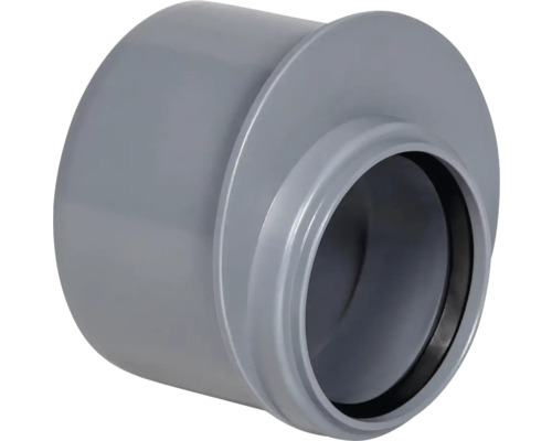 Förminskning KACZMAREK kort Ø75/Ø50mm Grå plastkoppling för sanitära installationer