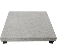 Fyrkantigt parasollställ av sten