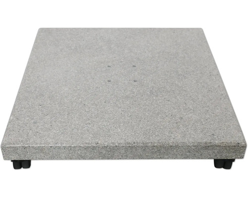 Fyrkantigt parasollställ av sten