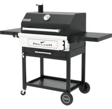 Kolgrill med förvaringsutrymmen och vagn