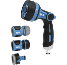 Trädgårdsslangsdusch med olika anslutningsstycken