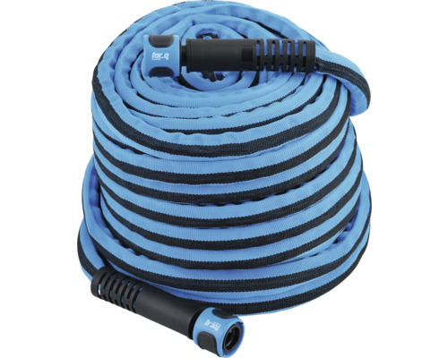 Trädgårdsslang med textilmantel, upprullad