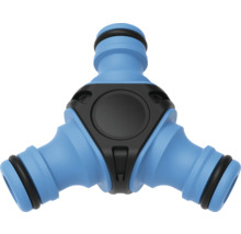 Trädgårdsslangfördelare med tre anslutningar