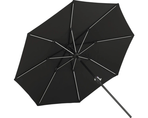 Svart parasoll med stag