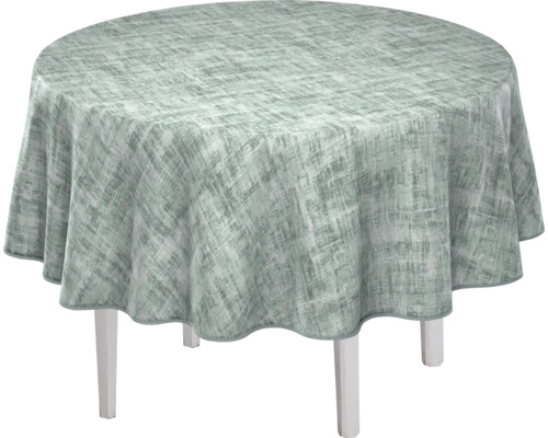 Runt bord med bordsduk
