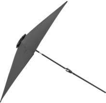 Grått parasoll med metallstång