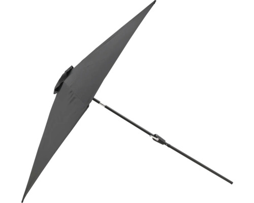 Grått parasoll med metallstång