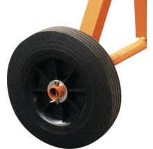 Hjul till en byggnadsapparat