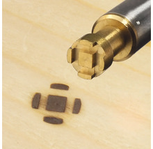 Brännstämpel för att skapa mönster på trä