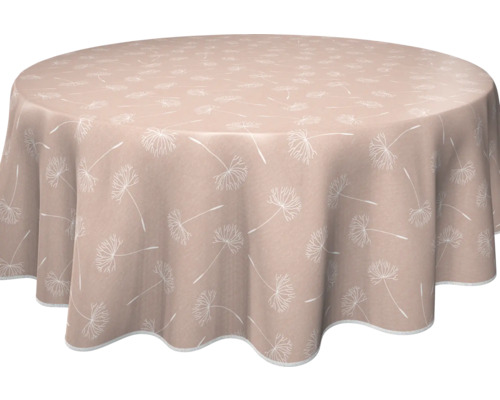 Rund bordsduk med maskrosmönster