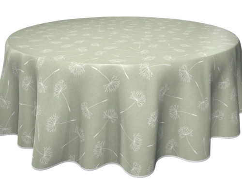 Rund bordsduk med maskrosmönster