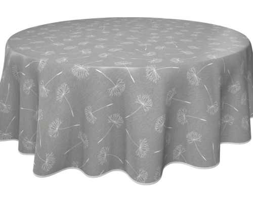 Grå duk med maskrosmönster