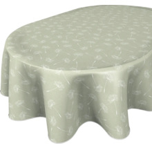 Oval bordsduk med maskrosmönster