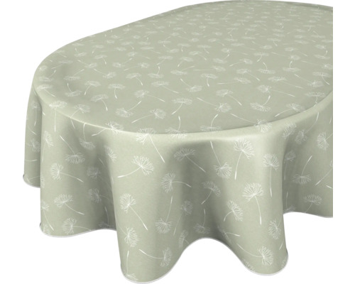 Oval bordsduk med maskrosmönster