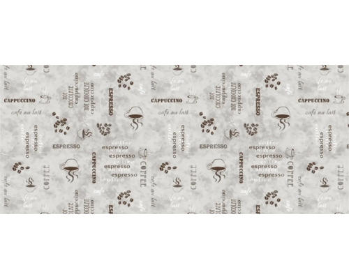 Kaffemönster med espresso, cappuccino, café au lait och kaffebönor